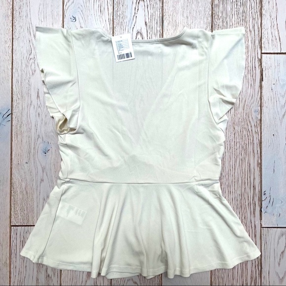 UO FLUTTER CREAM SLEEVE BABY~DOLL TOP   SZ:S   NWT - Picture 7 of 10